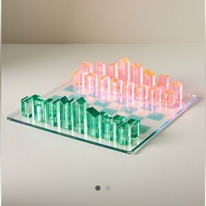 NWB: Sunnylife Ombre Acrylic Chess & Checkers Set